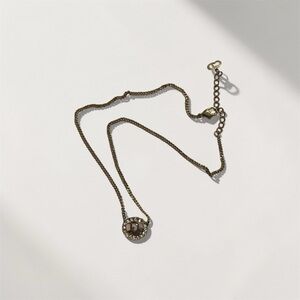 Authentic CHRISTIAN DIOR Logo
Rhinestone Necklace Gold Plated
Rhinestone Germany